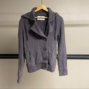 Asymmetrical Button Up Hoodie